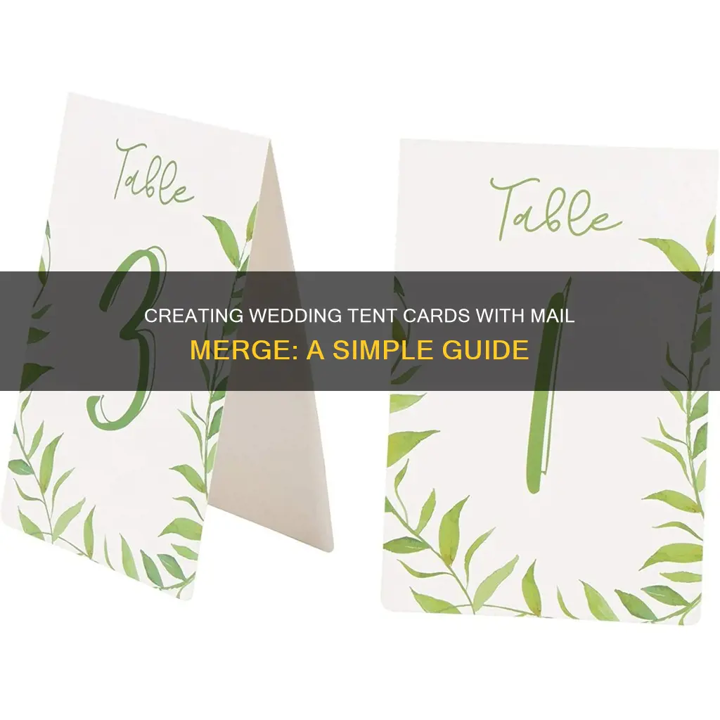 how to make wedding tent cards with mail merge