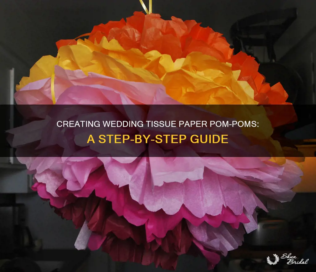 how to make wedding tissue paper pom poms