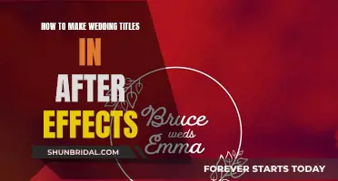 Creating Wedding Titles in After Effects: A Step-by-Step Guide