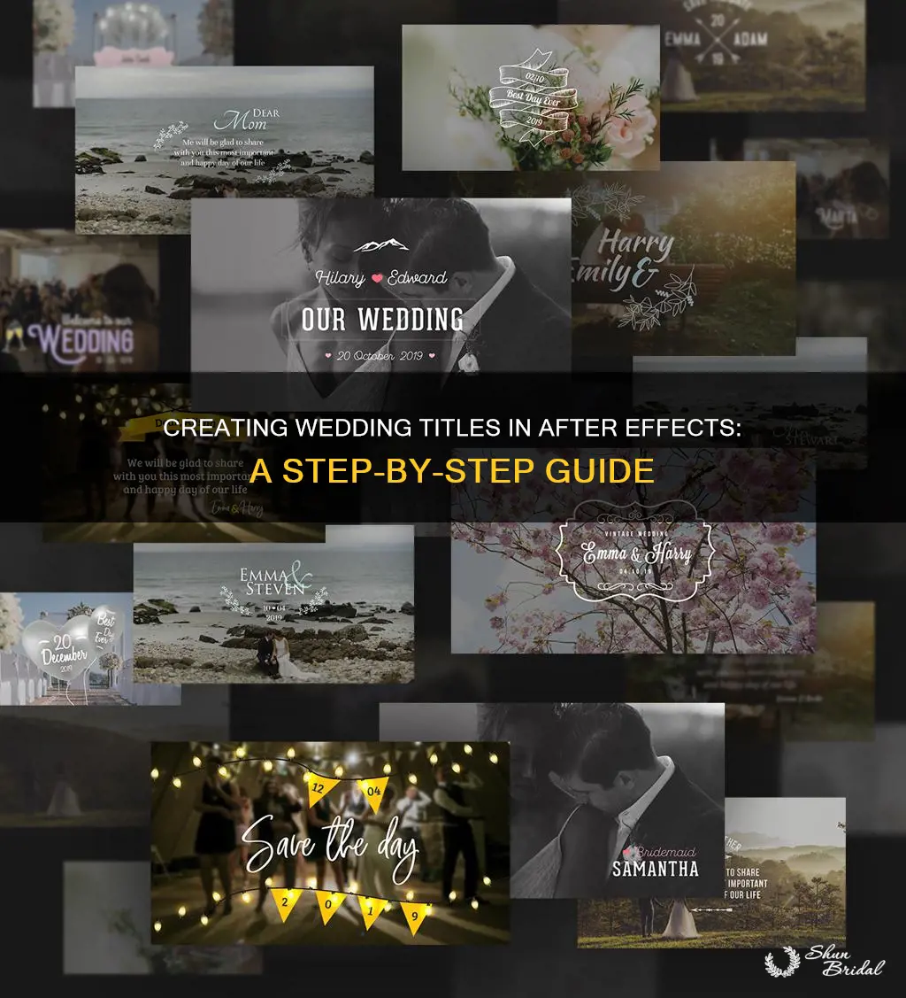 how to make wedding titles in after effects