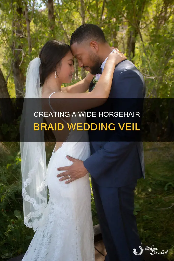 how to make wedding veil with wide horsehair braid