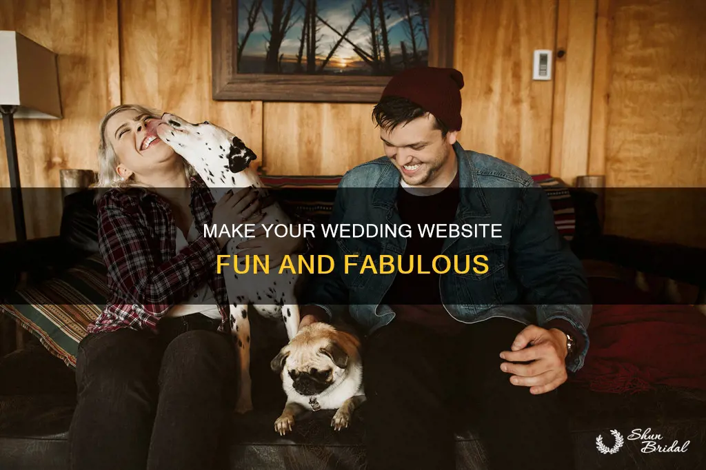 how to make wedding website fun