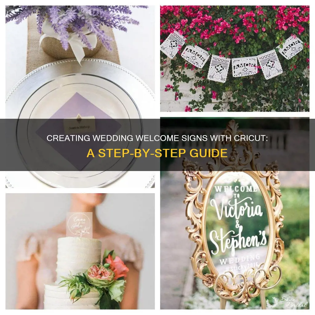 how to make wedding welcome sign with cricut