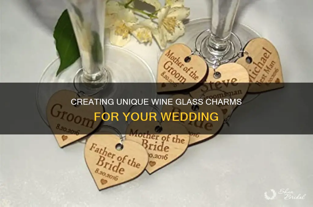 how to make wedding wine glass charms