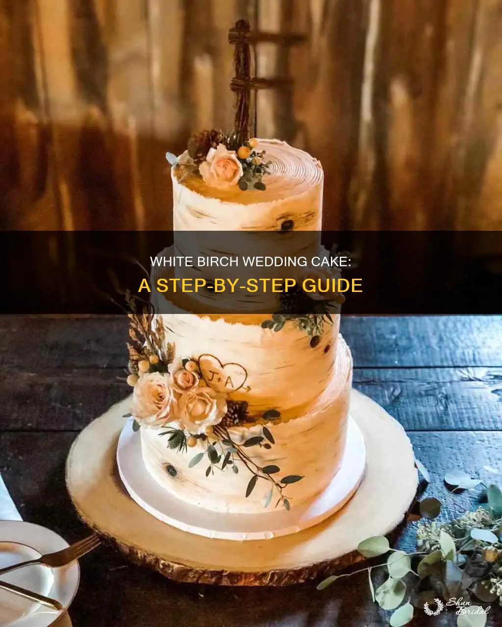 how to make white birch wedding cake