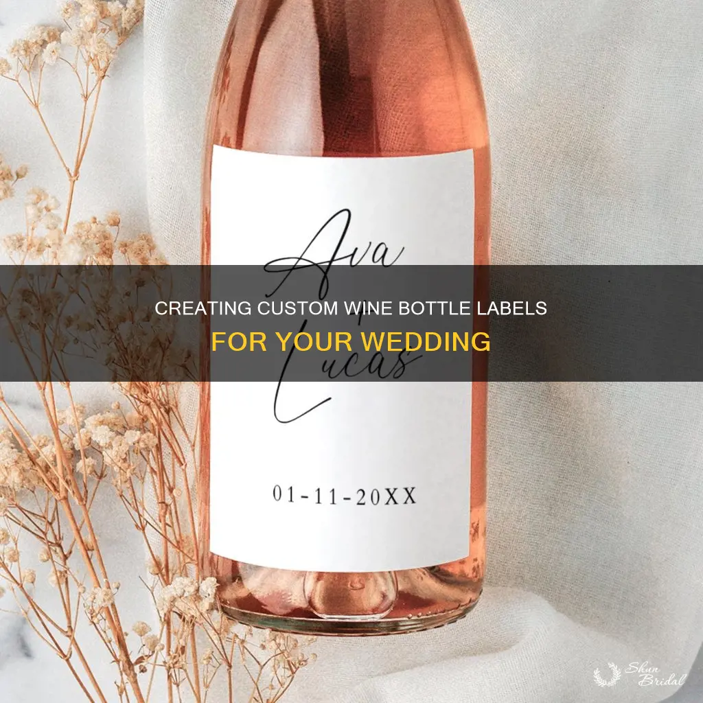 how to make wine bottle labels wedding