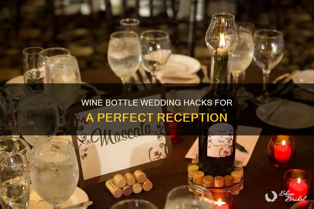 how to make wine bottles work in a wedding reception