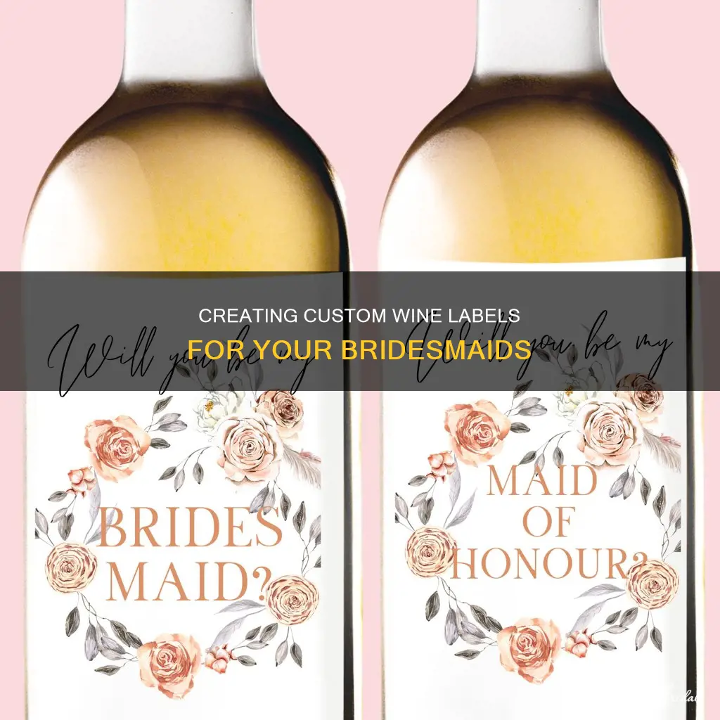 how to make wine labels for bridesmaids