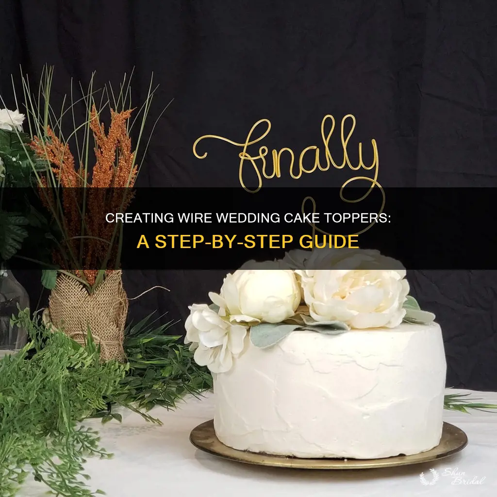 how to make wire wedding cake toppers