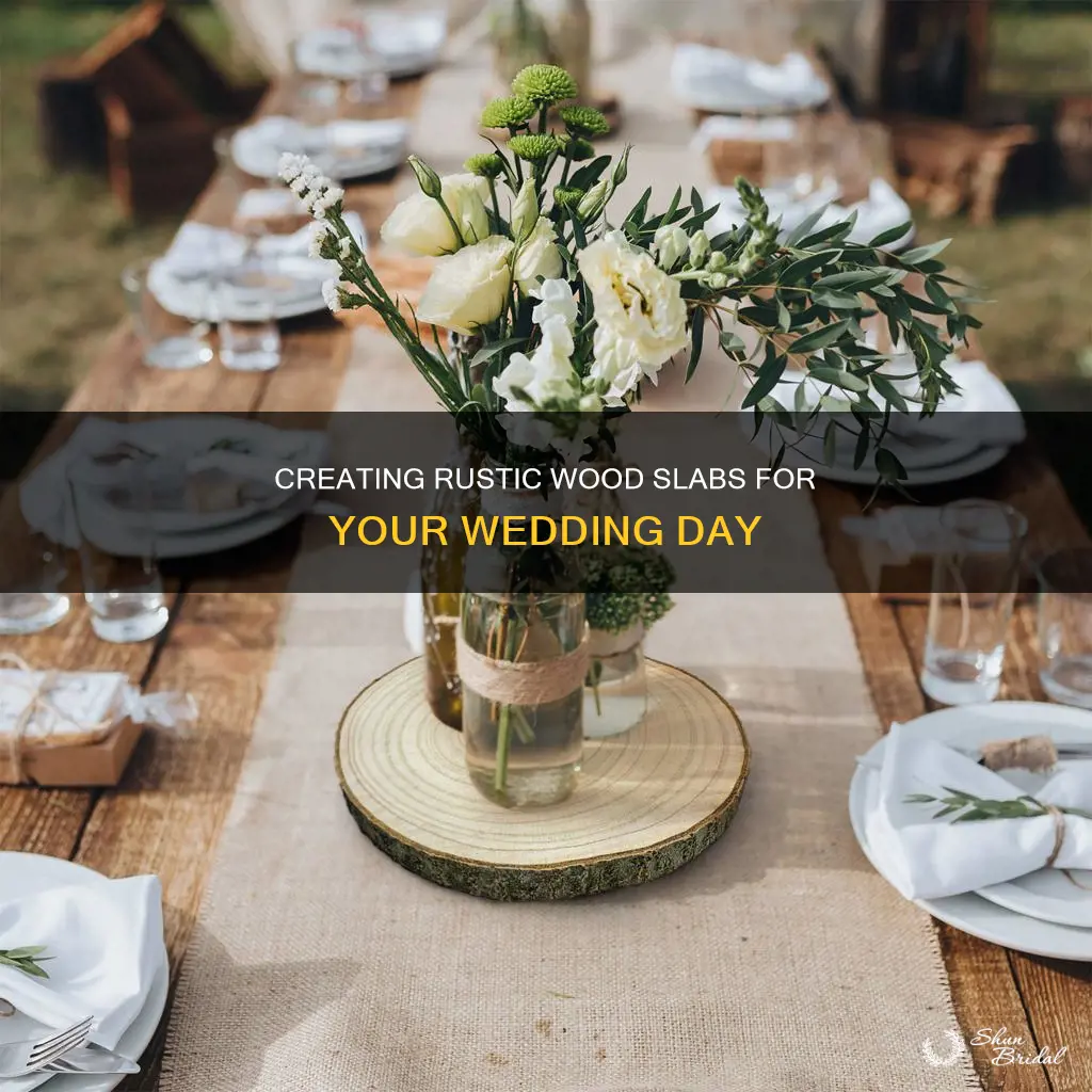 how to make wood slabs for wedding