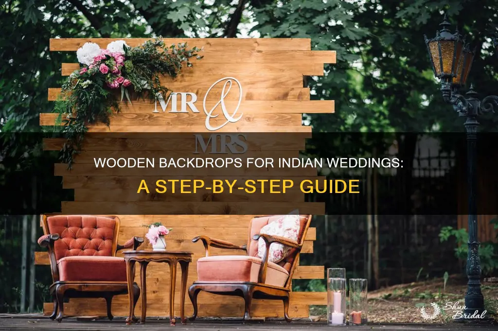 how to make wooden backdrop indian wedding