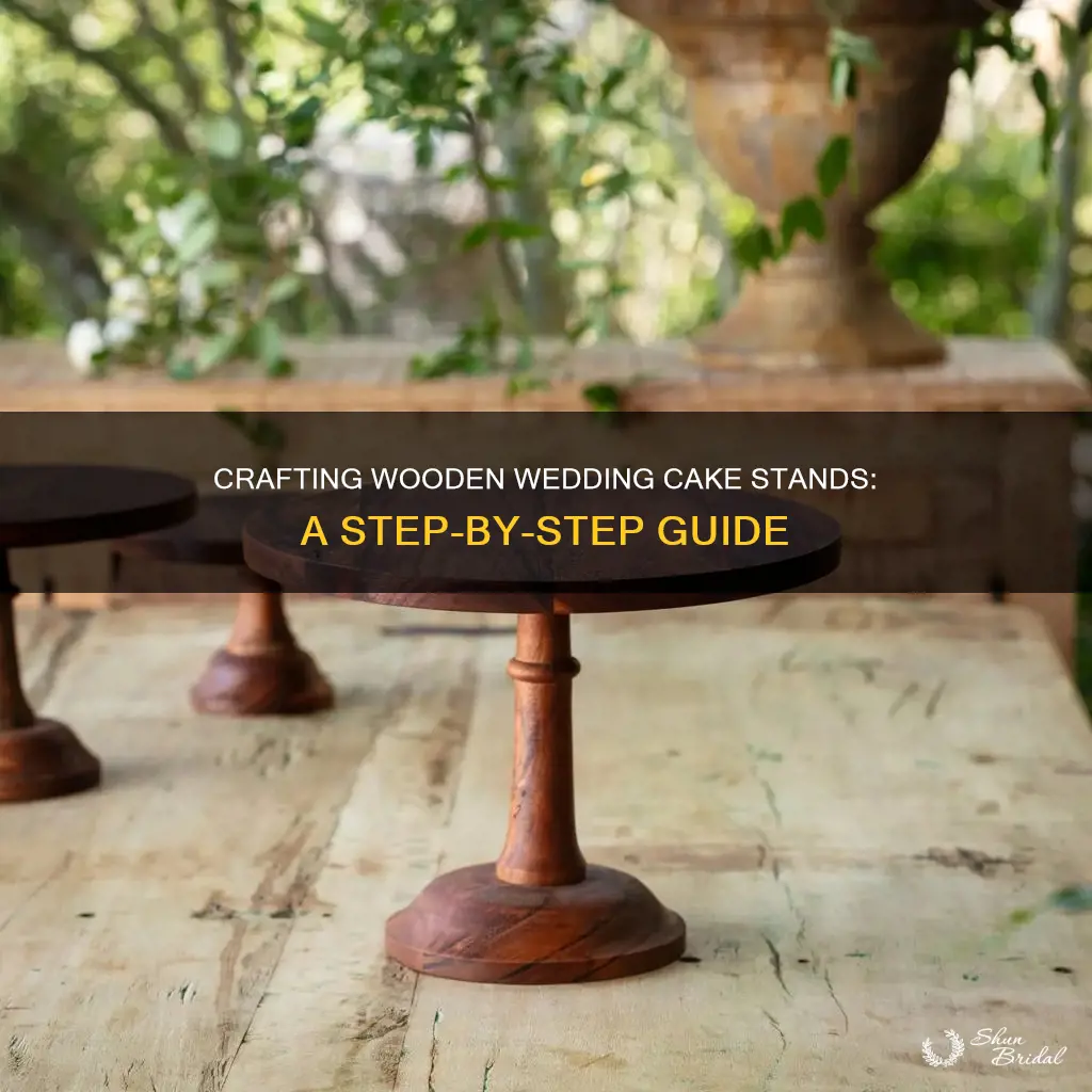 how to make wooden wedding cake stands