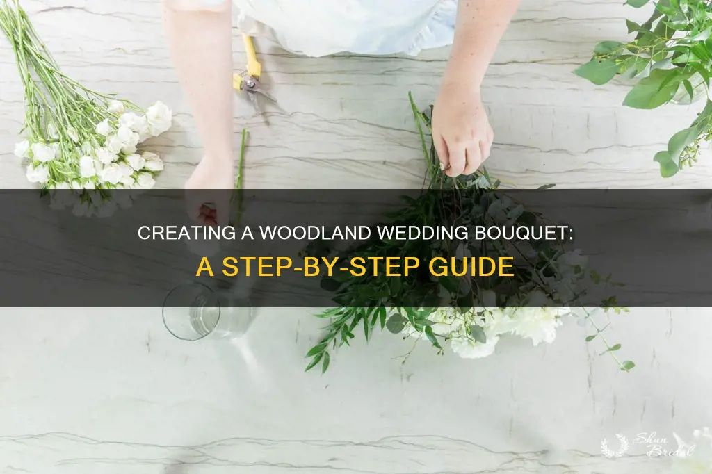 how to make woodlan wedding bouquet