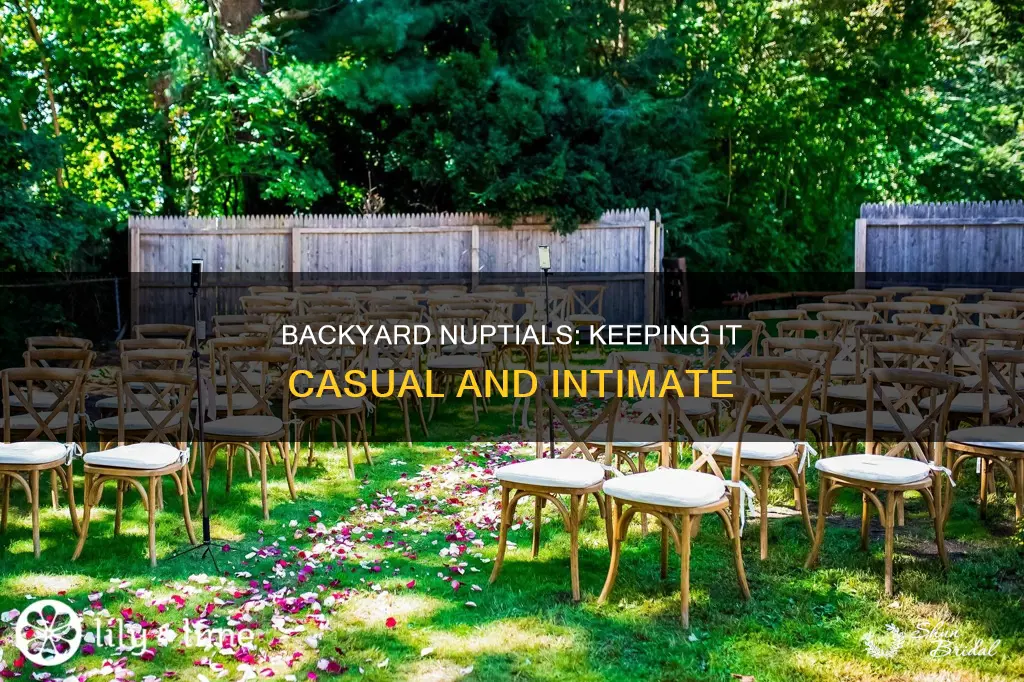 how to make your backyard wedding low key