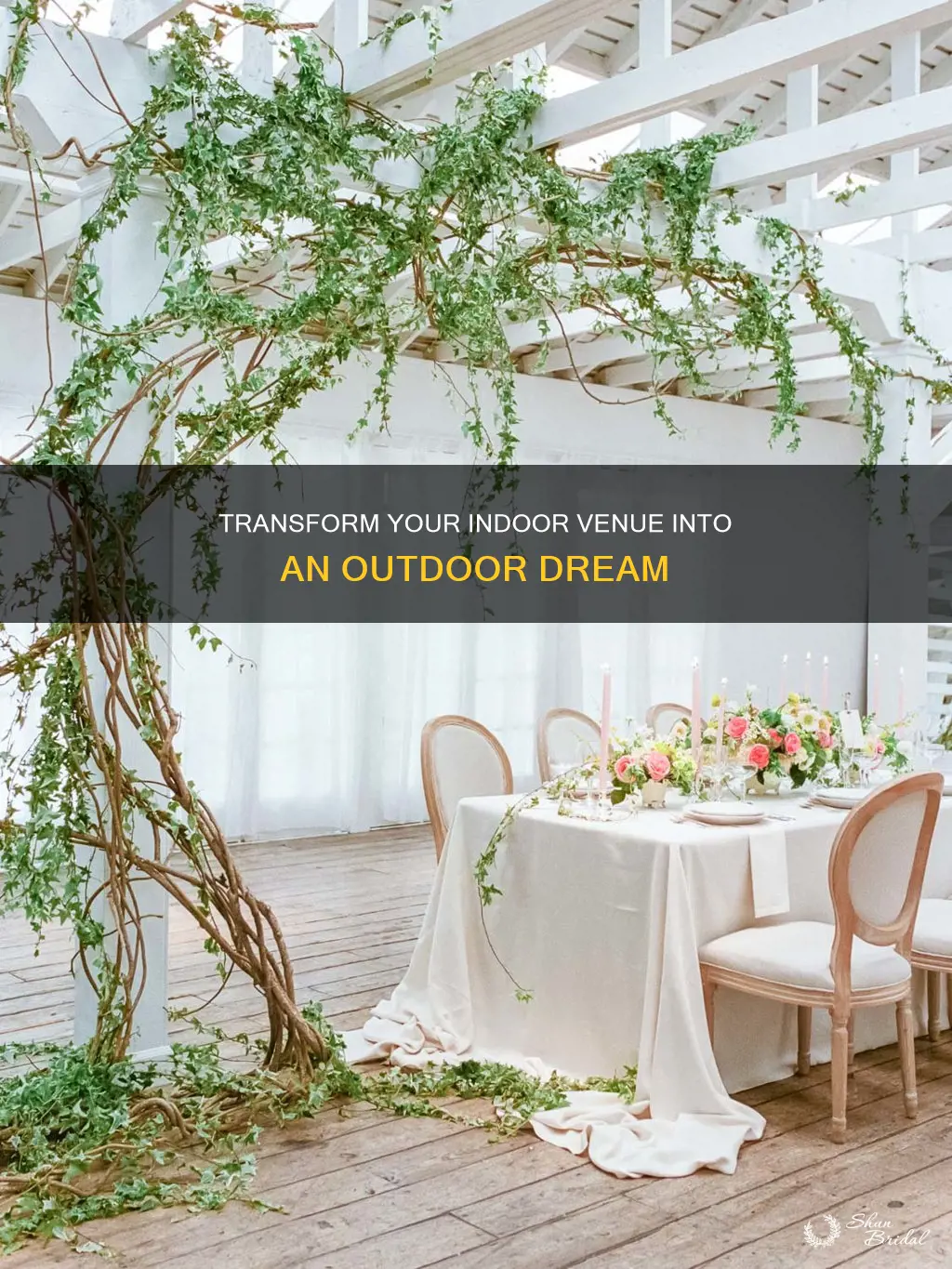 how to make your indoor wedding venue look outdoor