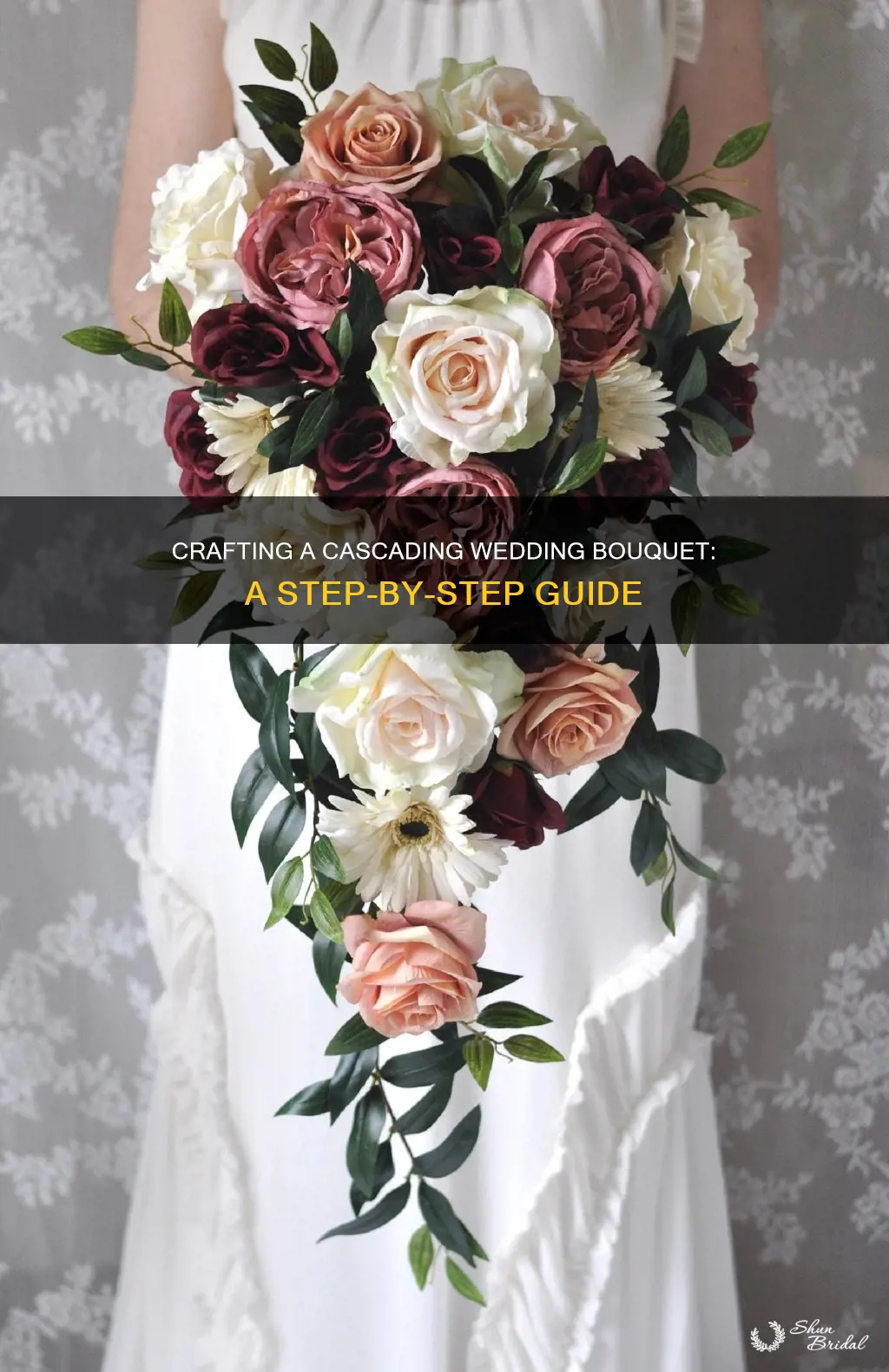 how to make your own cascading wedding bouquet