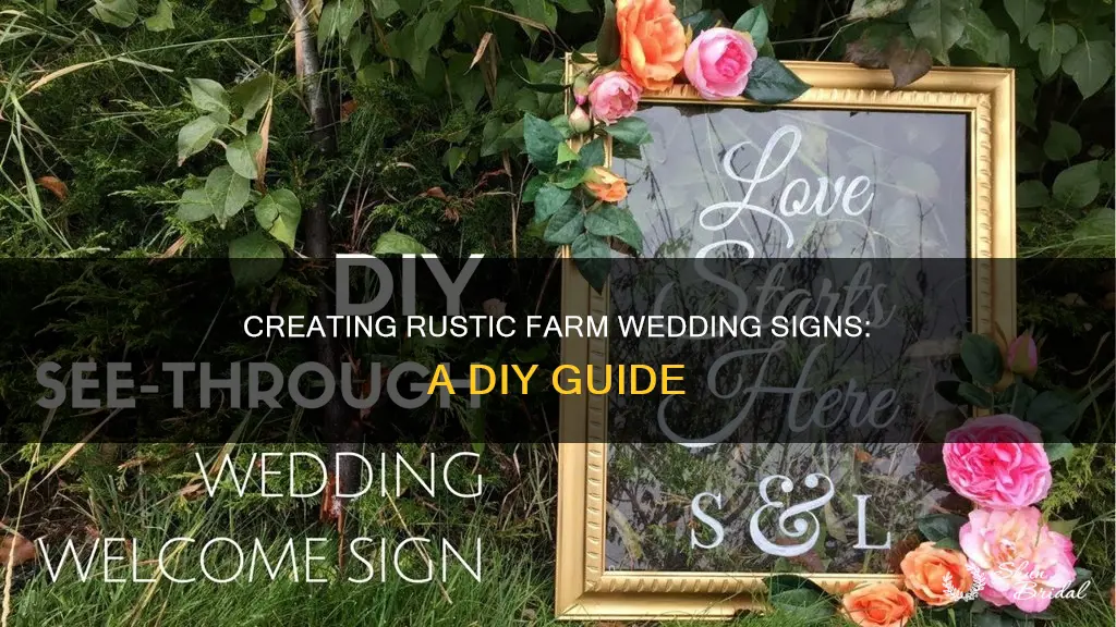 how to make your own farm wedding signs