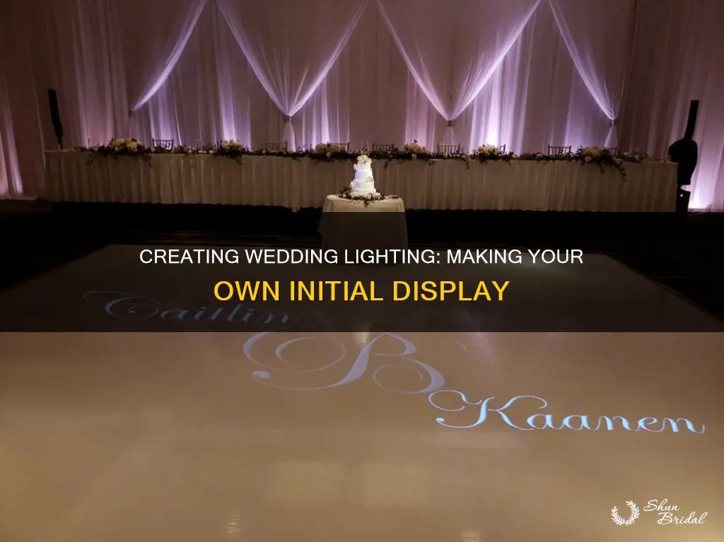 how to make your own initial lighting for wedding