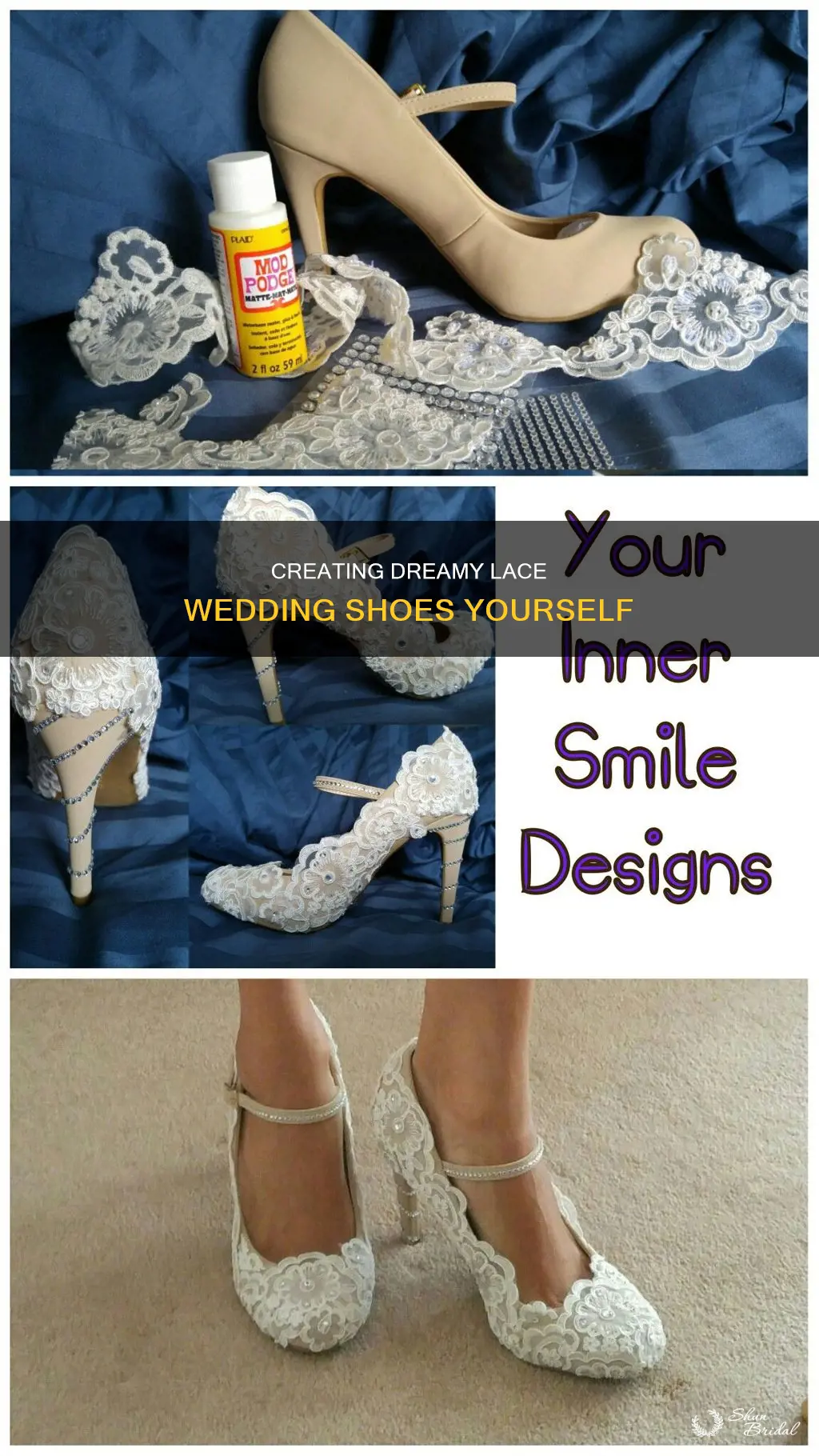 how to make your own lace wedding shoes