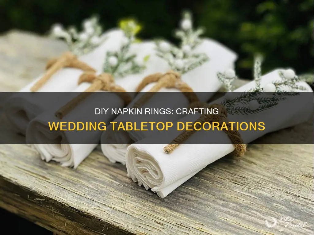 how to make your own napkin rings for a wedding