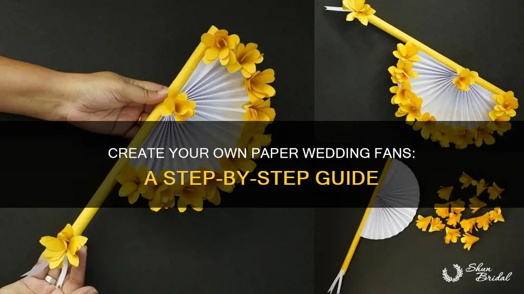 how to make your own paper wedding fans