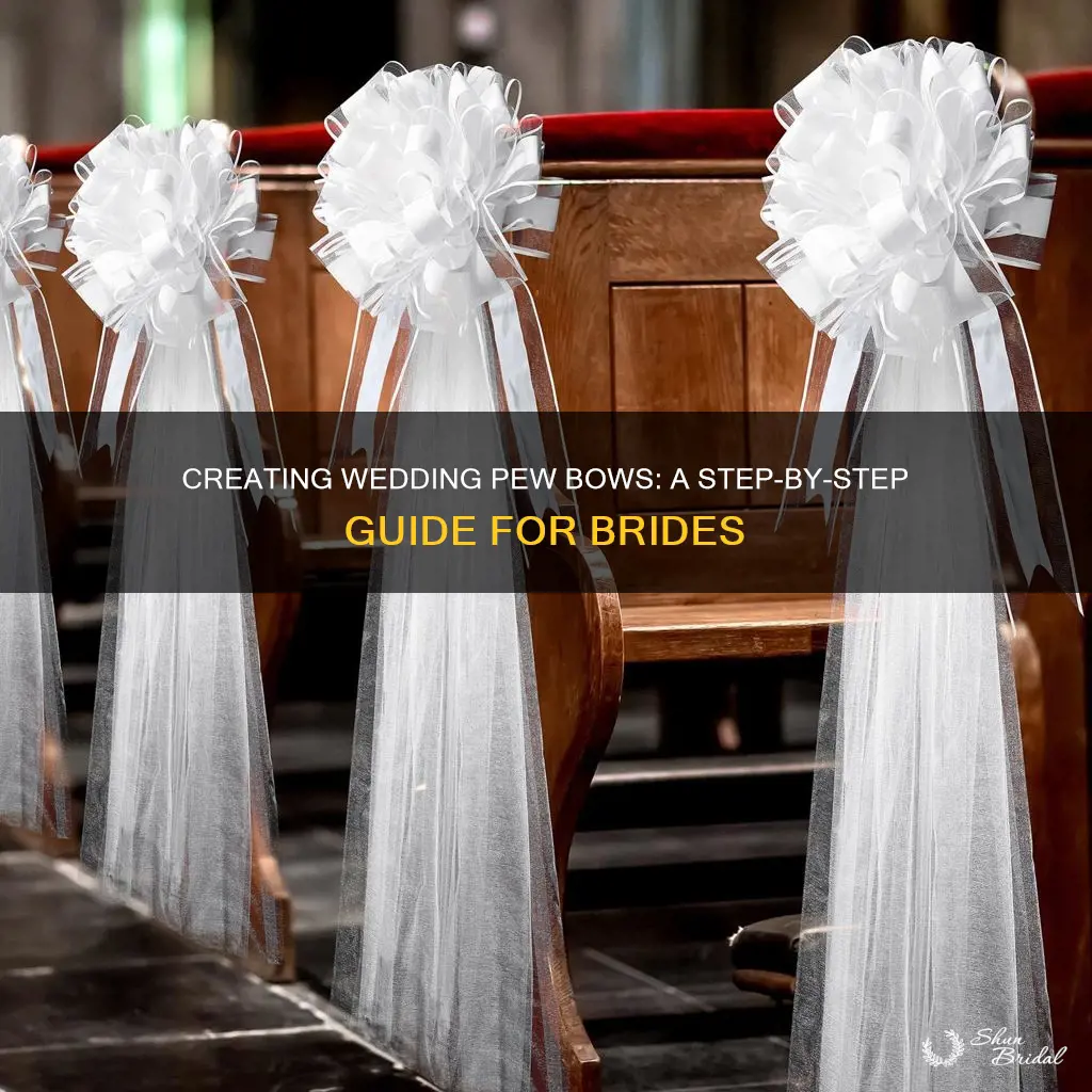 how to make your own pew bows for a wedding