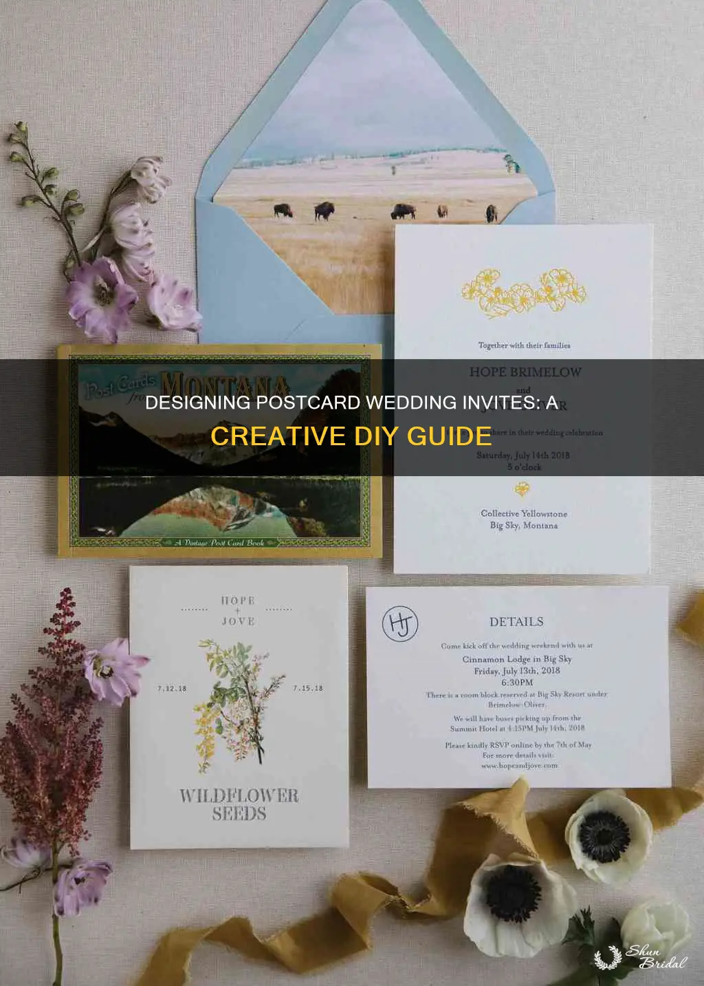 how to make your own postcard wedding invitations