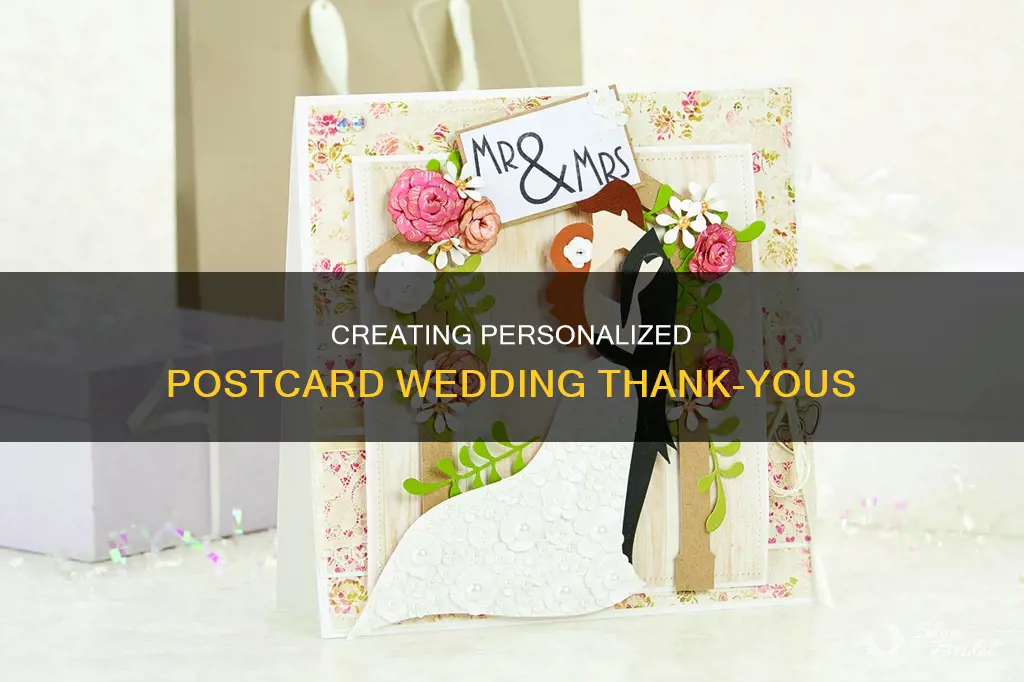 how to make your own postcard wedding thank you