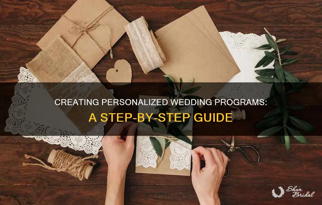 how to make your own programs for weddings