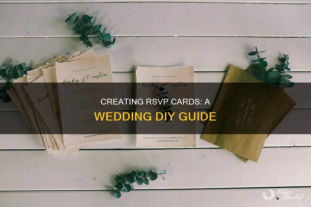 how to make your own rsvp cards for a wedding