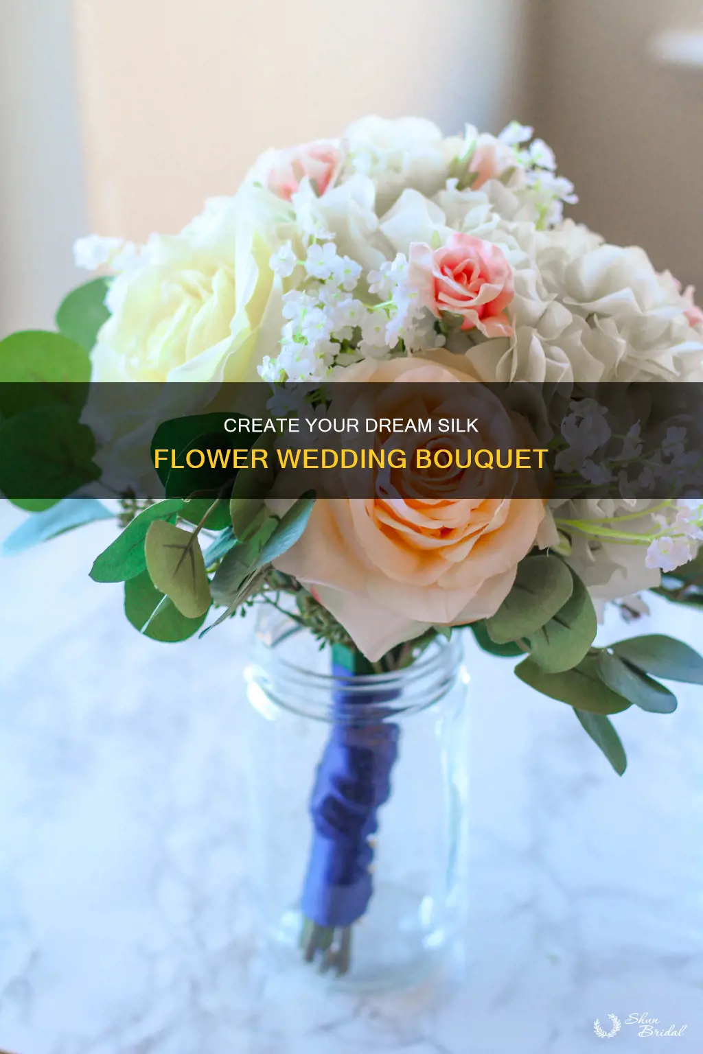 how to make your own silk flower wedding bouquet