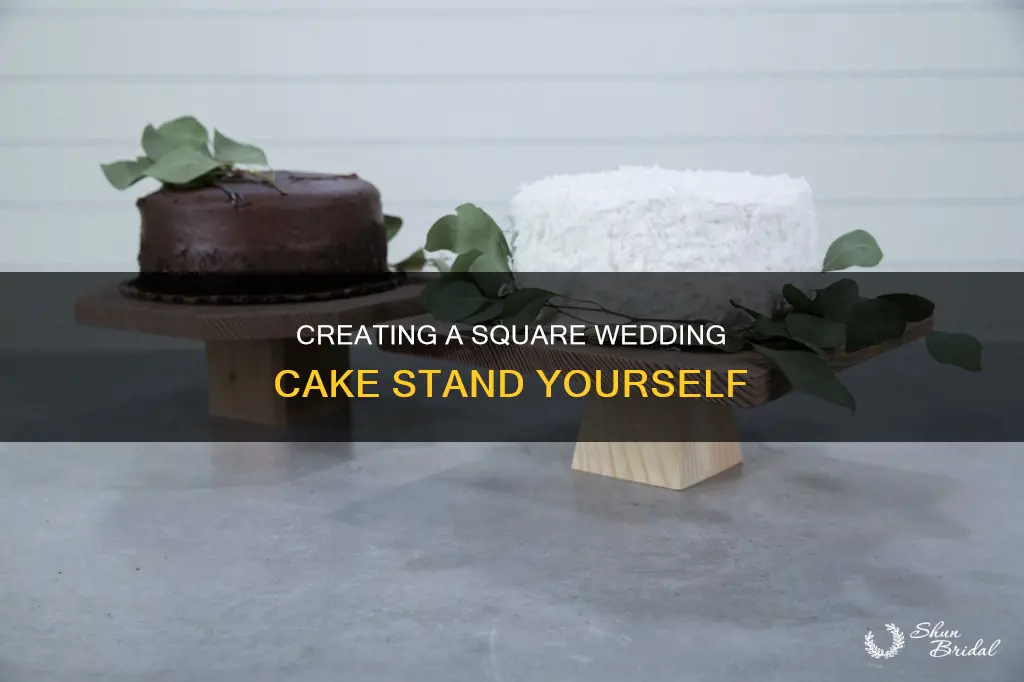 how to make your own square wedding cake stand