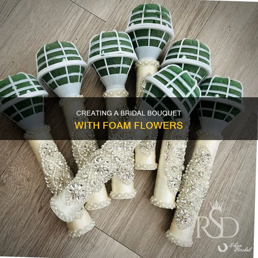 how to make your own wedding bouquet with foam flowers