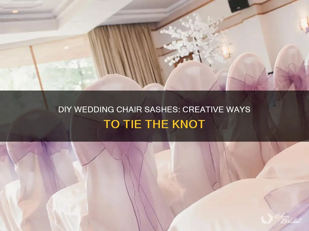 how to make your own wedding chair sashes