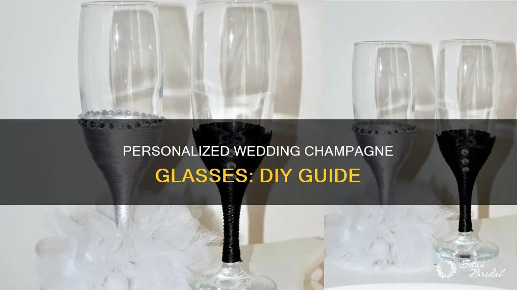 how to make your own wedding champagne glasses