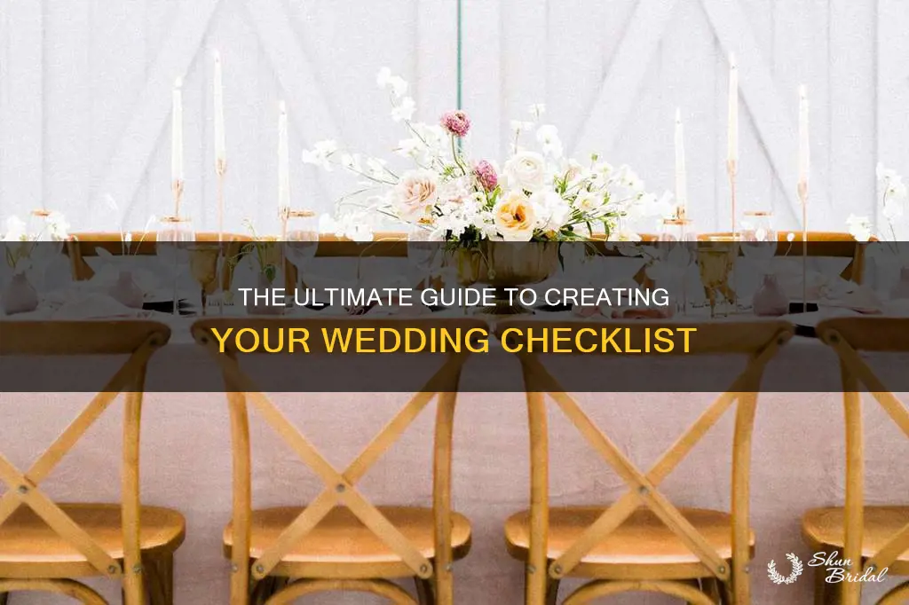 how to make your own wedding checklist