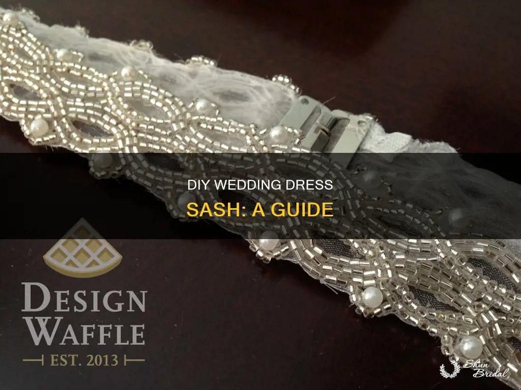 how to make your own wedding dress sash