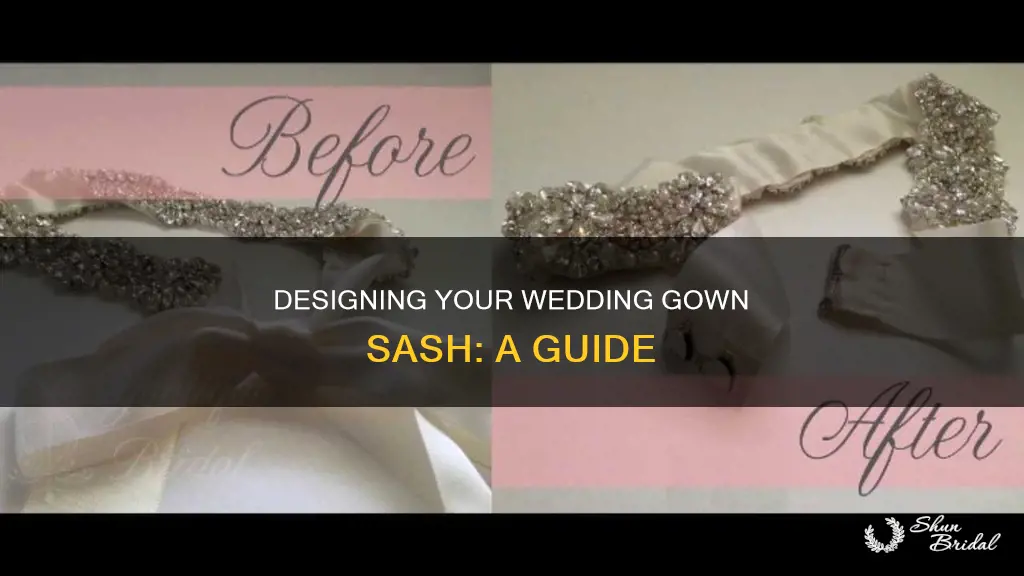 how to make your own wedding gown sash