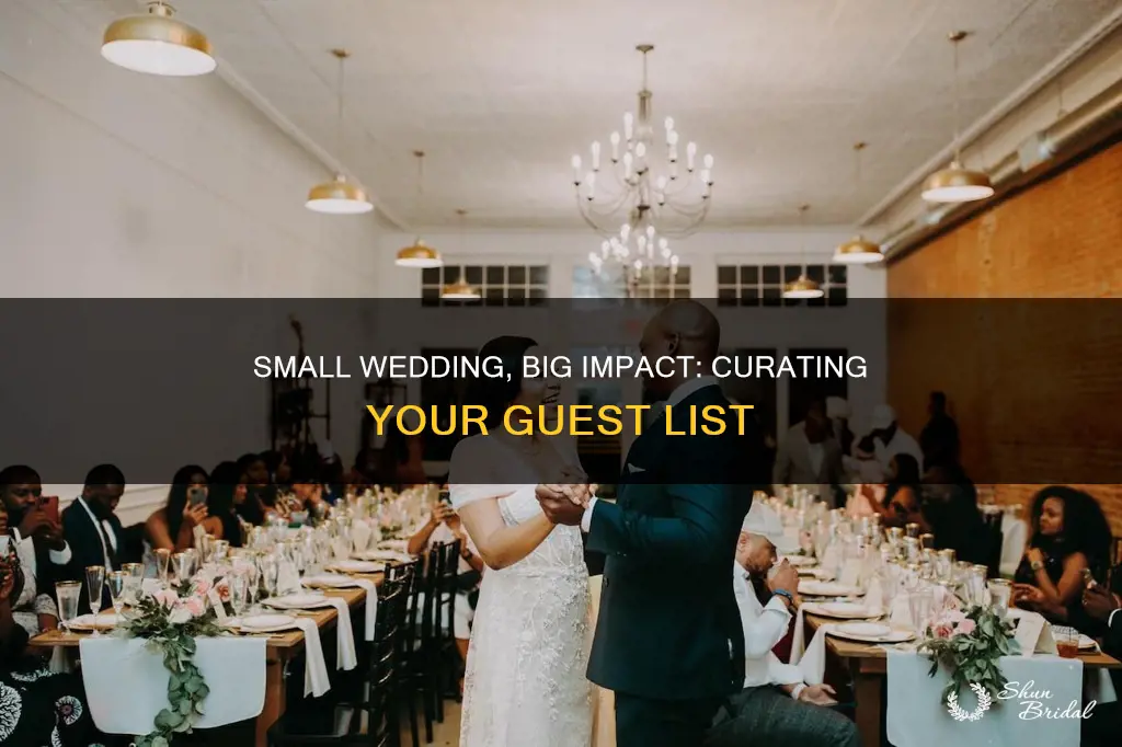 how to make your wedding guest list small