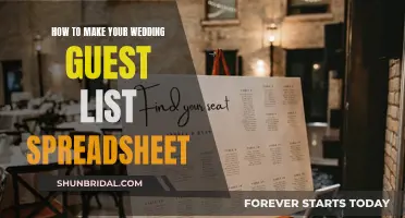 Creating a Wedding Guest List: The Ultimate Spreadsheet Guide