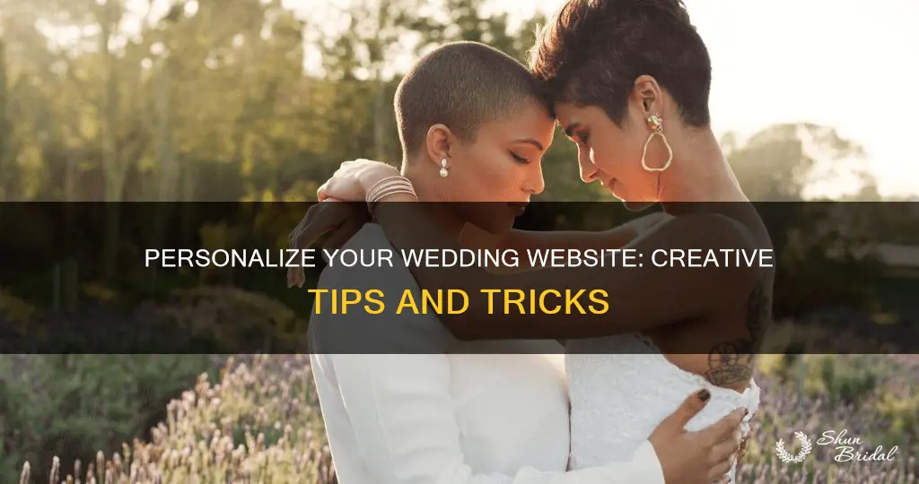 how to make your wedding website unique