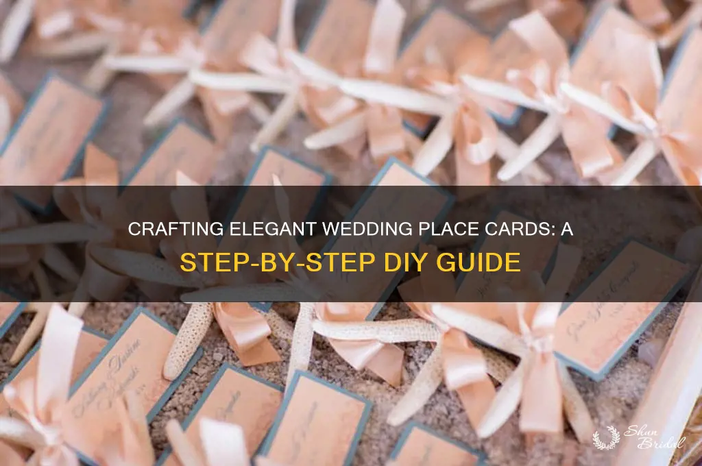 how to manually design wedding place cards