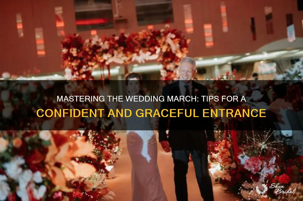 how to march in wedding