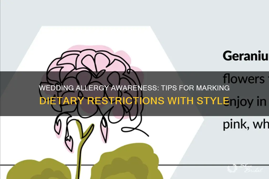 how to mark different allergies for wedding