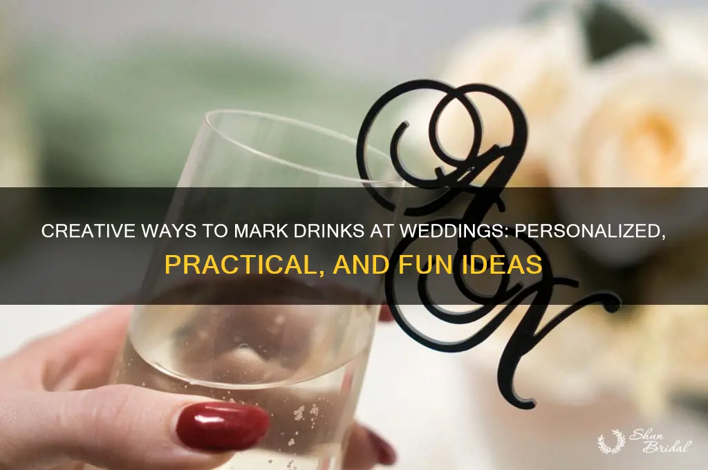 how to mark drinks at weddings