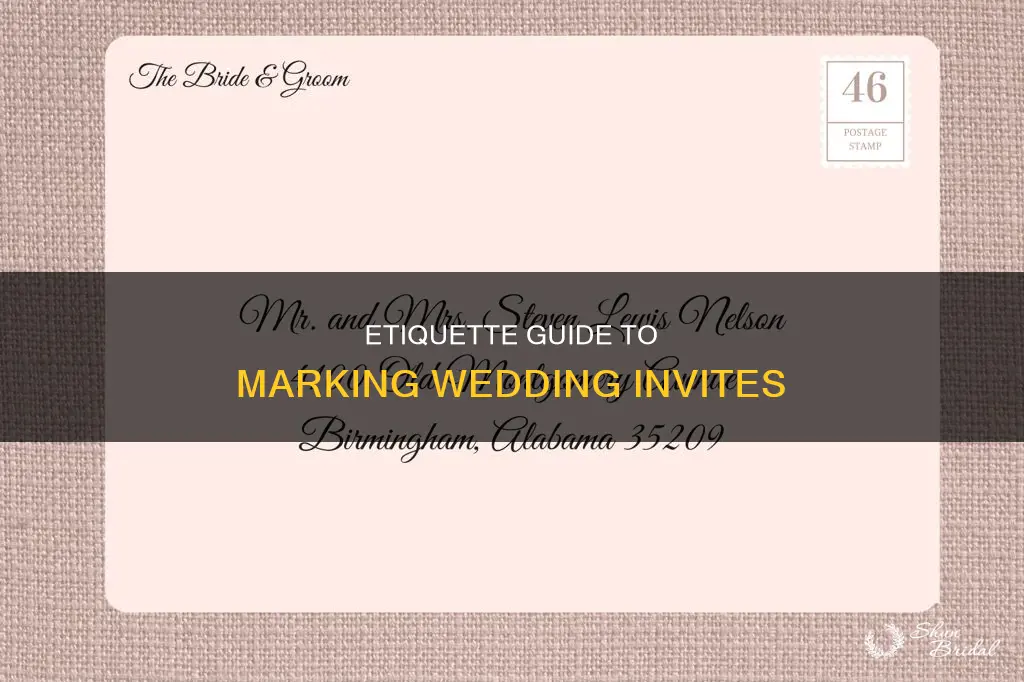 how to mark wedding invitations