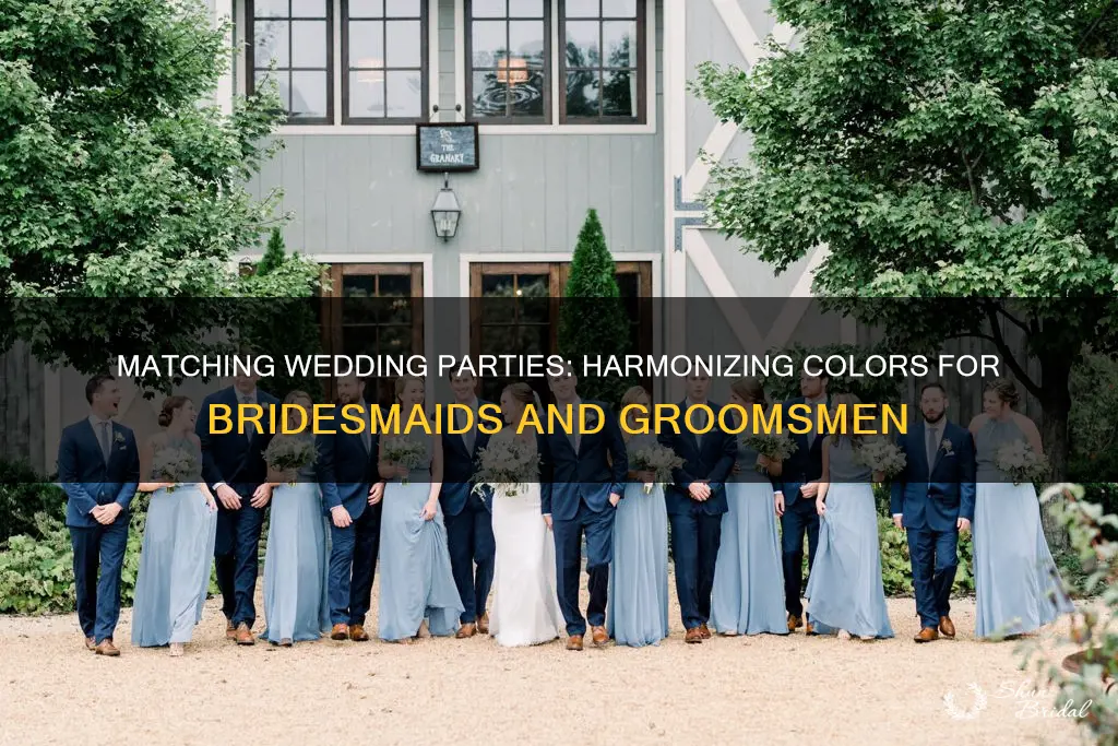 how to match bridesmaids and groomsmen colors