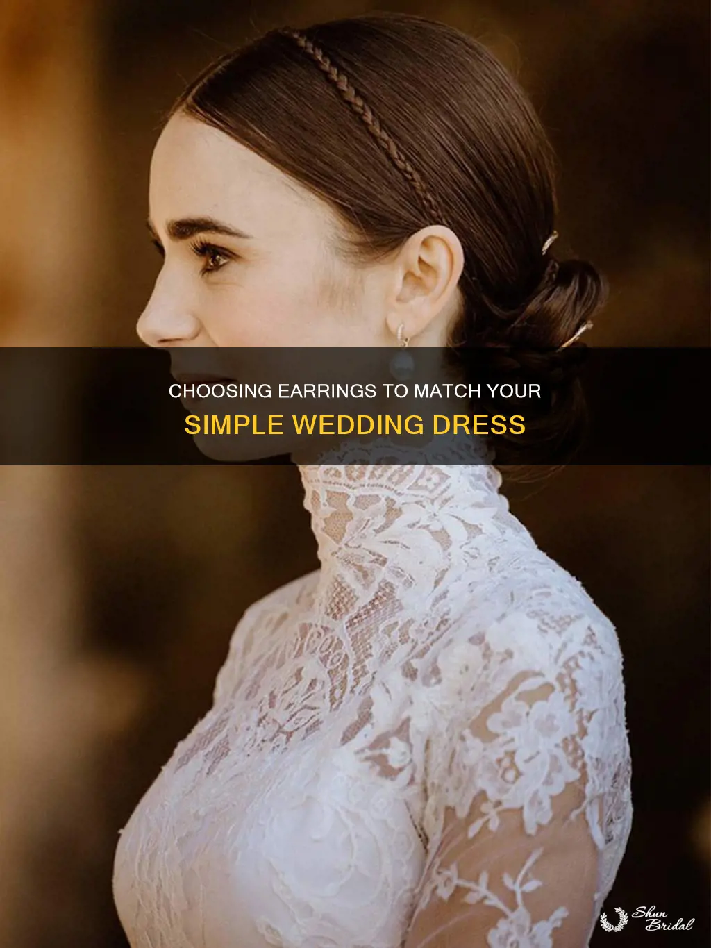 how to match earrings with simple wedding dress