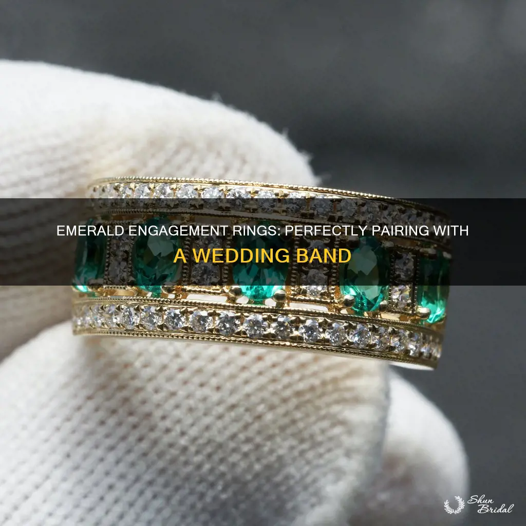 how to match emerald engagement ring with wedding band