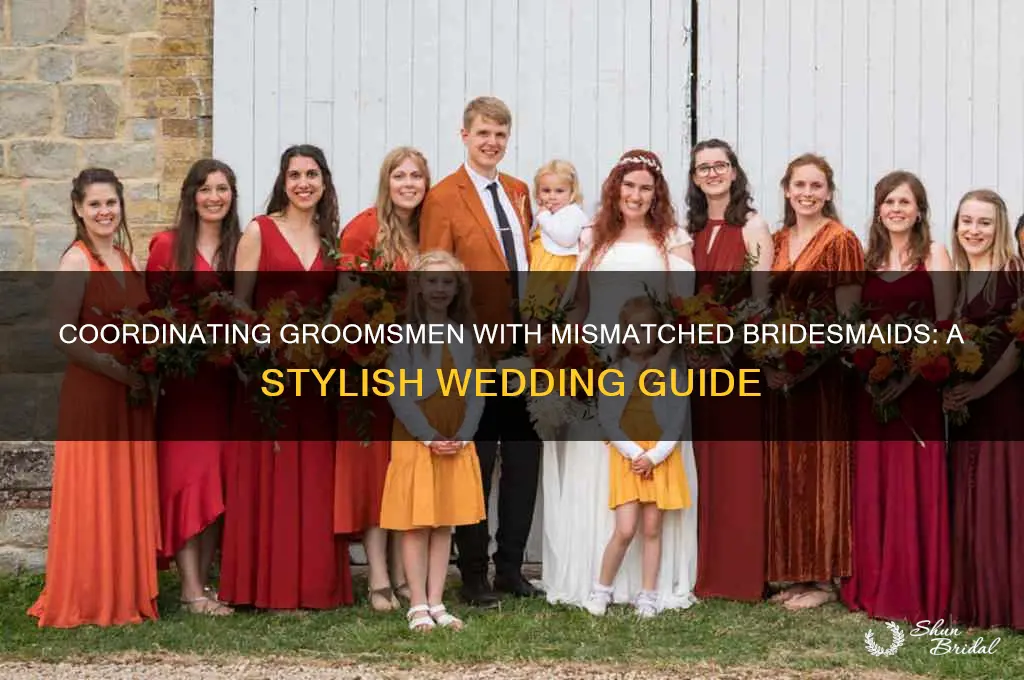 how to match groomsmen to mismatched bridesmaids